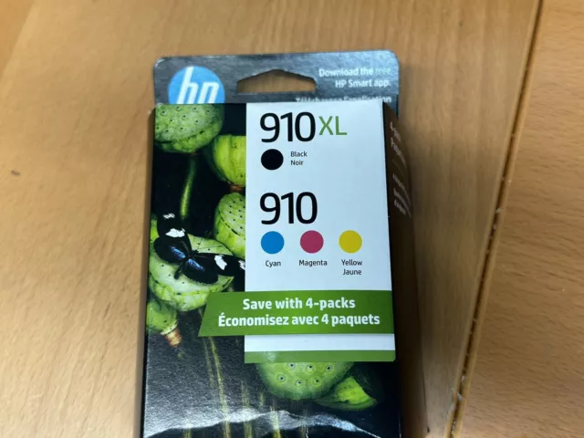 HP 3JB41AN 910XL/910 4 Pieces Ink Cartidges - Black/Cyan/Magenta/Yellow EXPNov25