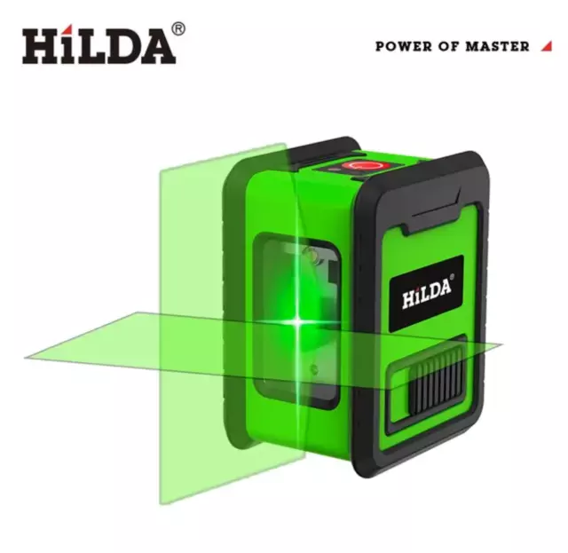 Hilda 2 Mini Lines Laser Level Self Levelling Green Beams Horizontal & Vertical