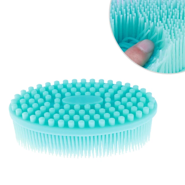 Cepillo de lavado de piel masaje cepillos de espalda cuerpo silicona zapatilla baño bebé toma