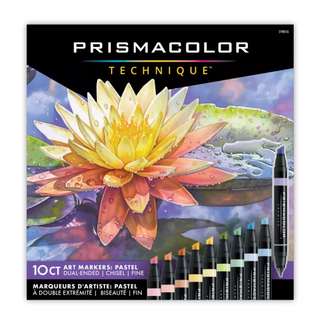 Prismacolor Technique Dual-Ended Art Markers, Chisel Tip and Fine Tip,10 Count