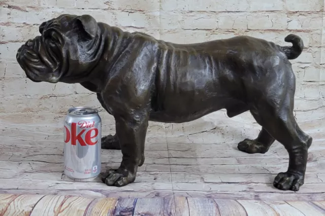 English American Bulldog Original Signed Handmade Dog Figurine Sculpture Gift 2