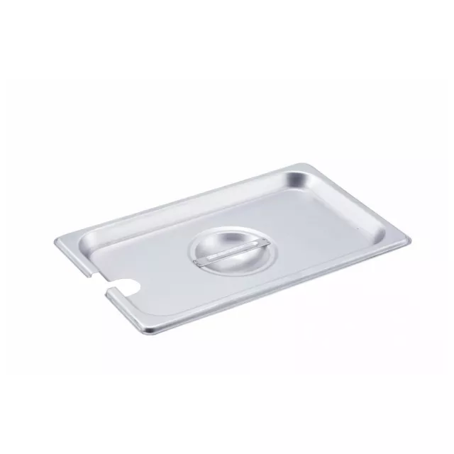 Winco SPCQ, Quarter-Size Slotted Stainless Steel Steam Table Pan Cover, NSF