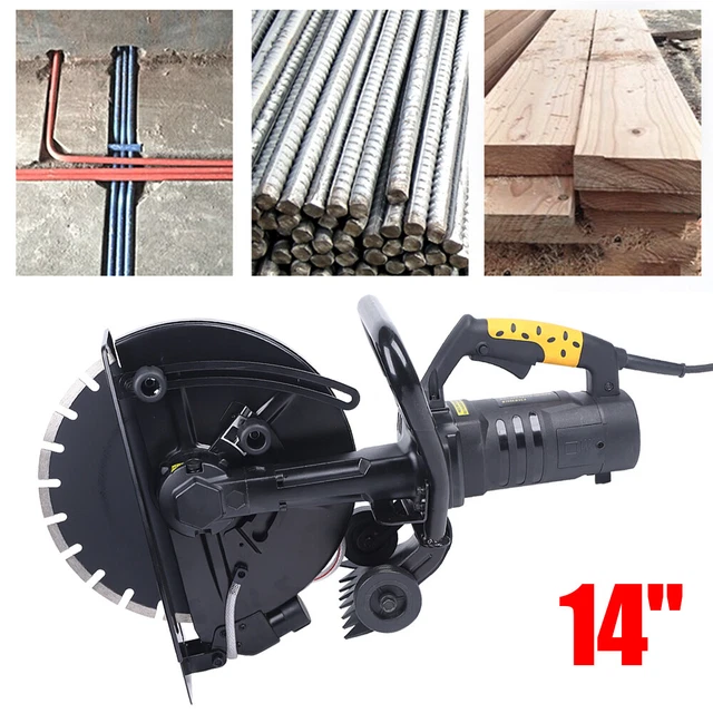 350 mm cortador de hormigón amoladora de separación cortador de juntas 3200w 90°