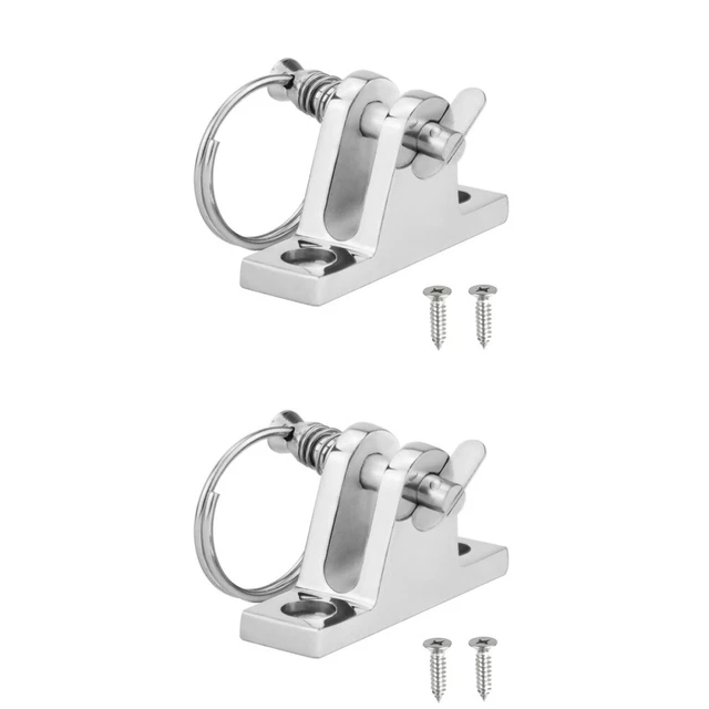 Charnière De Pont Bimini Inox – Support Robuste Pour Auvent Bateau, Kayak, Canoë, Yacht