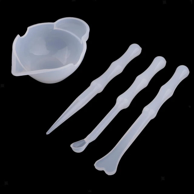 Lot De 2 Gobelets Mélange Résine 6/7 Cavités + 3 Bâtons Agitation Silicone - Pour Art Et DIY
