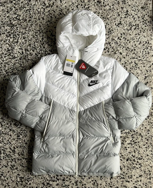 Giacca imbottita sintetica Nike sportswear Primaloft taglia S bianca grigia DV5121