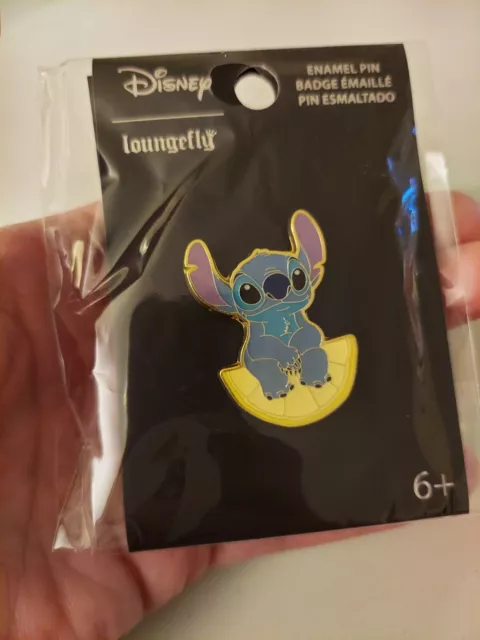 Disney Loungefly Lilo & Stitch on Lemon Enamel Pin
