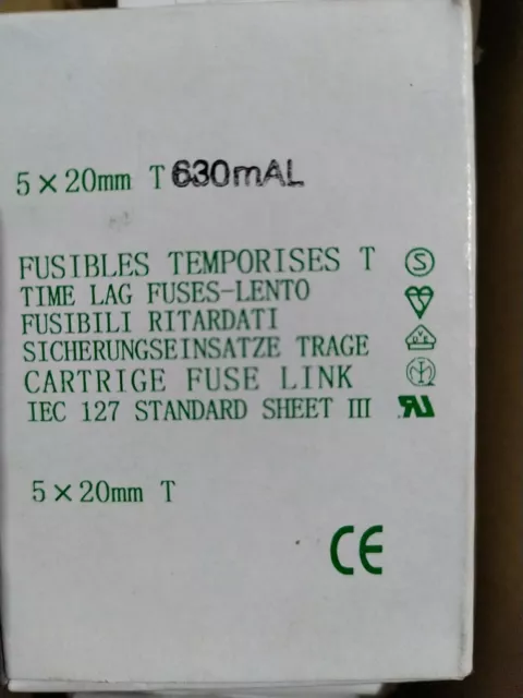 10x Fusible verre temporisé 5 x 20mm Lot 10 Pcs valeur au choix 20 mA à 10 Amp 9