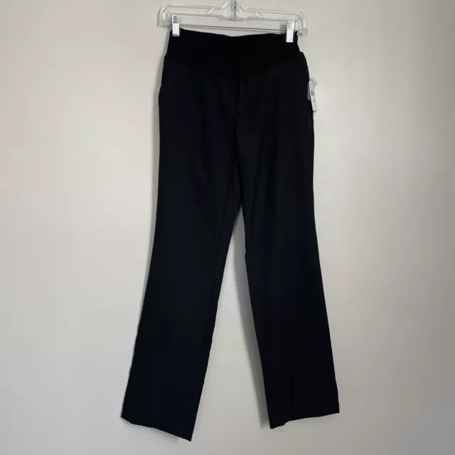 NWT A Pea in the Pod Black Straight Leg Dress Pants Maternity Trousers - Size S