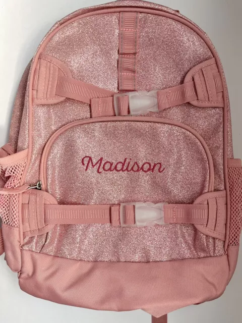 Pottery Barn Kids Mackenzie Large Backpack Pink Sparkle Glitter *Madison* New