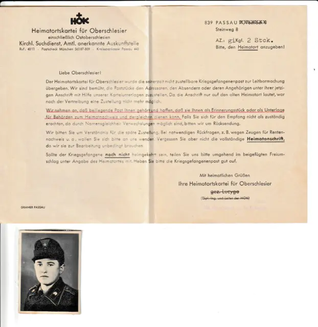 2xKriegsgefangenenp. R.-K.-P. russische Zensur nach Schlesien 1945 u. 1946  Foto