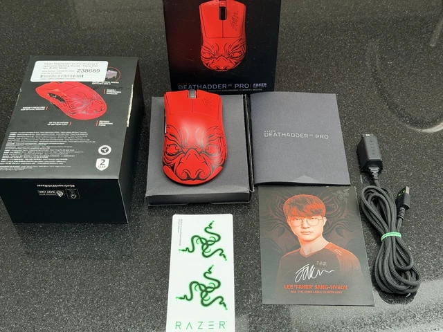 RAZER DEATHADDER V3 Pro Faker Edition Gaming Mouse Ultra Lightweight ...