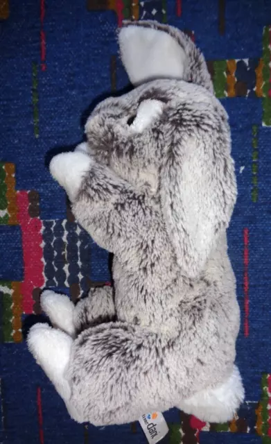 Bb/ Doudou Peluche  Dani Creations Lapin Blanc Gris Chine  22Cm Quasi 9