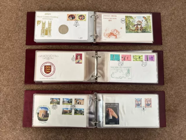 Jersey stamps collection of unmounted mint stamps From 1969-2000 + 145+ FDCs 2