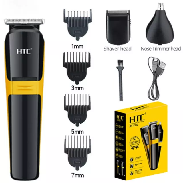 Cortadora de cabello eléctrica HTC 3 en 1 afeitadora barba nariz cortadora de cabello profesional nueva