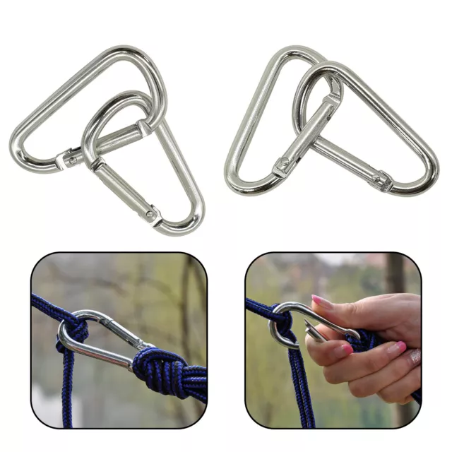 Heavy Duty Carabiner Clip Locking Snap Hook Spring Clasp Climbing Aluminum Bag