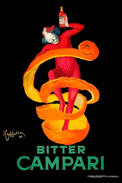 Poster Manifesto Locandina Pubblicità Vintage Aperitivo Campari Formato 50x70 Cm