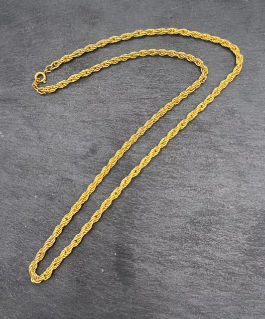 Collier en Cordon, Mode, Plaqué Or, 53 CM Long, Femmes, Bon État