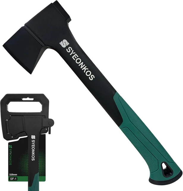 Accetta Da Taglio 800g Mivos - Testa Acciaio, Manico Fibra Di Vetro Per Legna