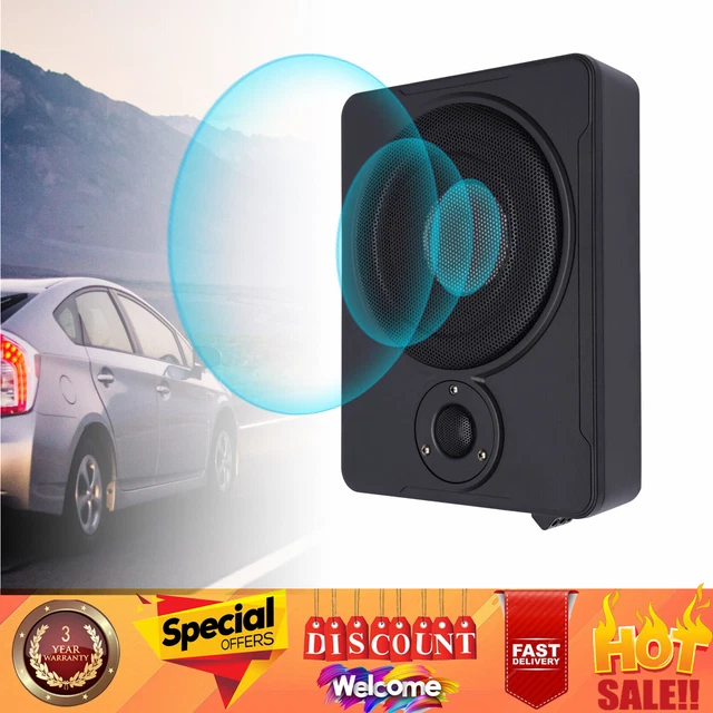 600W 8& UNDERSEAT Powered Subwoofer Sub Bass Speaker Car/Truck Sub