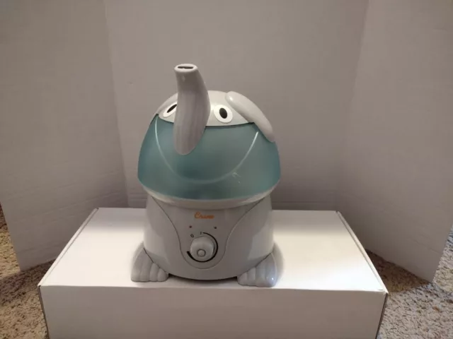 Crane Adorable 1 Gallon Ultrasonic Cool Mist Baby Humidifier Blue Elephant NOB 3