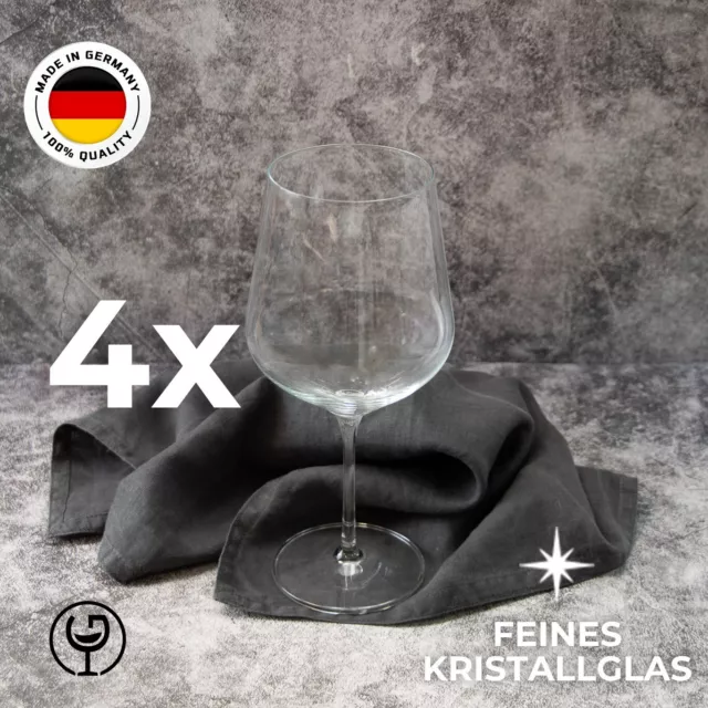 4x Burgunderglas "Wolfgang" Kristallglas 700ml Germany–Weinglas,Rotweinglas