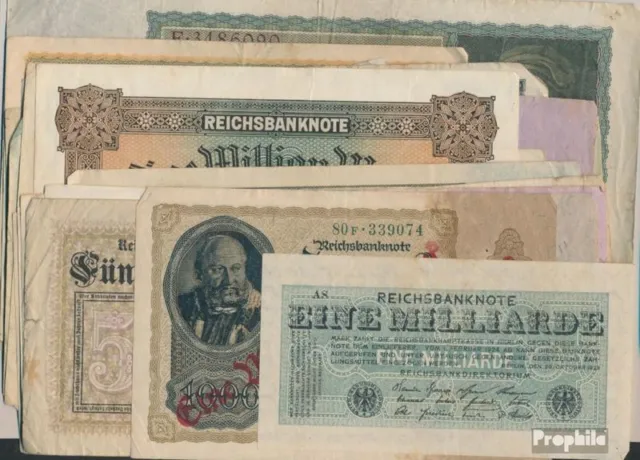 alemán Imperio de Weimar república billetes 40 diferentes billetes