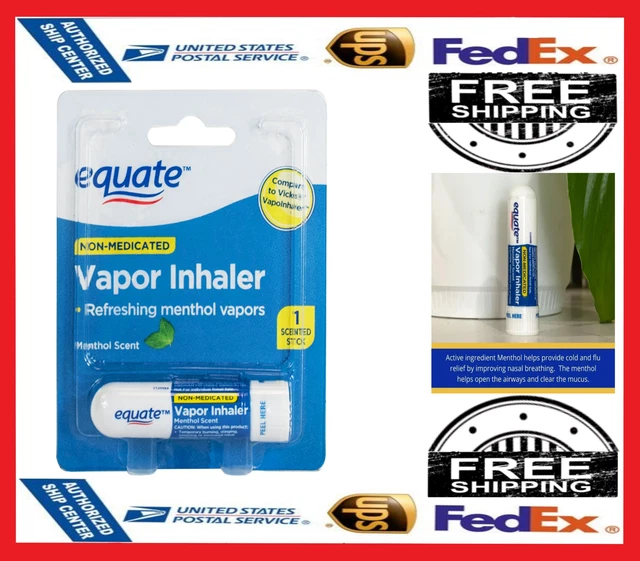 EQUATE NONMEDICATED VAPOR Inhaler Stick for Nasal Decongestion