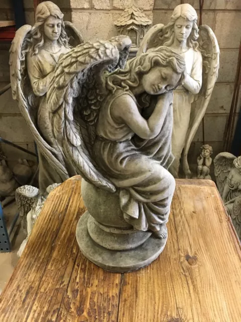 Stone Angel,Garden or Grave memorial figure,Great detail stunning angel wings