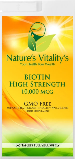 HealthyNaturally Biotin 10,000 Mcg (500 Tablets) For Hair Growth, Skin, Strong Nails, Biotin 10mg - View #7