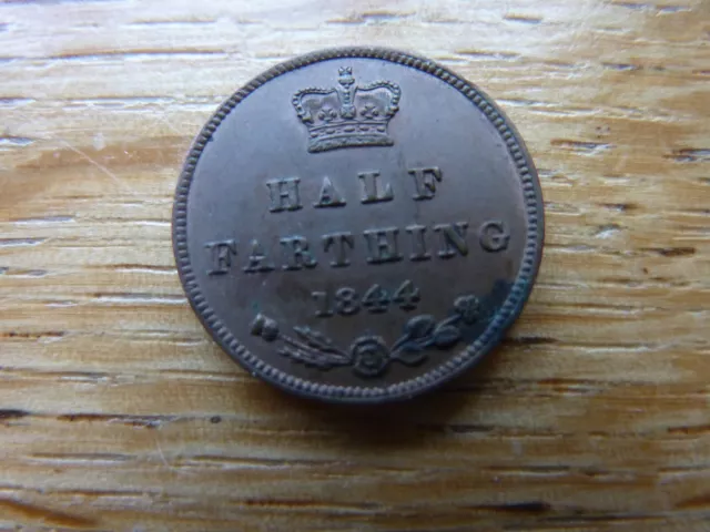 1844 Half Farthing Victoria Young Head (ref11G)