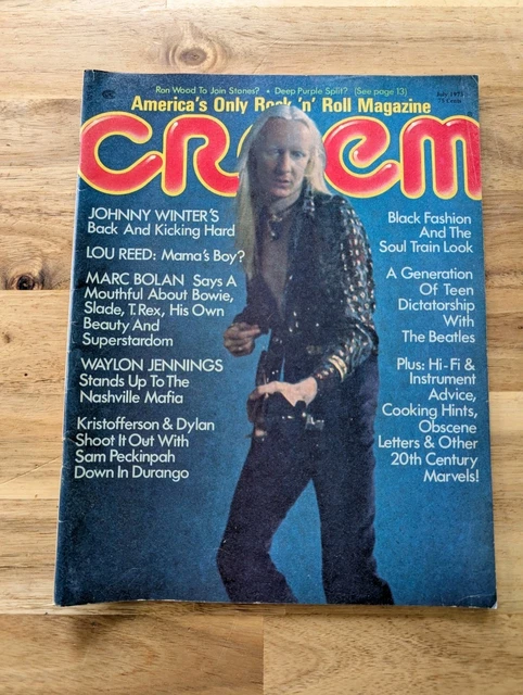 CREEM MAGAZINE JULY 1973 Johnny Winter, Lou Reed, Paul McCartney, TRex ...