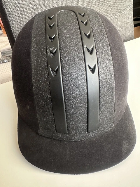 PFIFF Reithelm E01 Reiterhelm schwarz Glitzer wenig genutzt 59 cm + Schutzbeutel