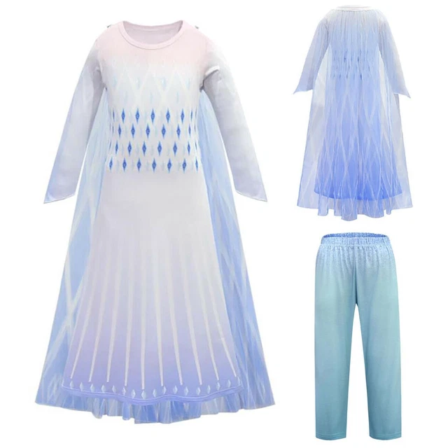 Frozen 2 ragazze Princess Queen Elsa Stile Costume Cosplay Set Costumi Festa