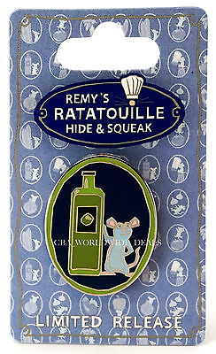 NEW Disney Epcot 2015 Food & Wine Remy's Ratatouille Hide & Squeak Olive Oil Pin