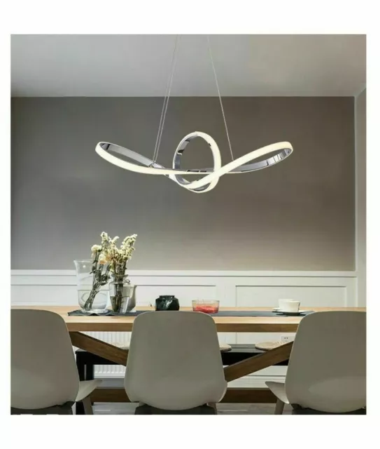 Lampadario LED sospensione soffitto design moderno intrecciato FIOCCO 38w Natura