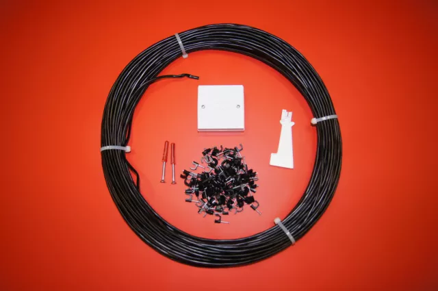30m Black External 2 Pair Telephone Cable Extension Kit 100% COPPER MORE ON EBAY