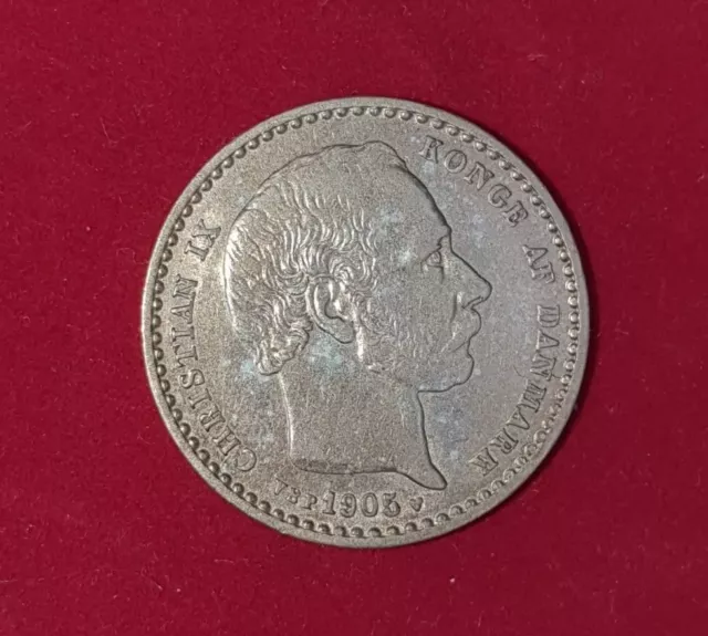 25 Ore Öre Øre 1905 Denmark Dänemark Danmark Christian IV 9 Silber Silver Sølv