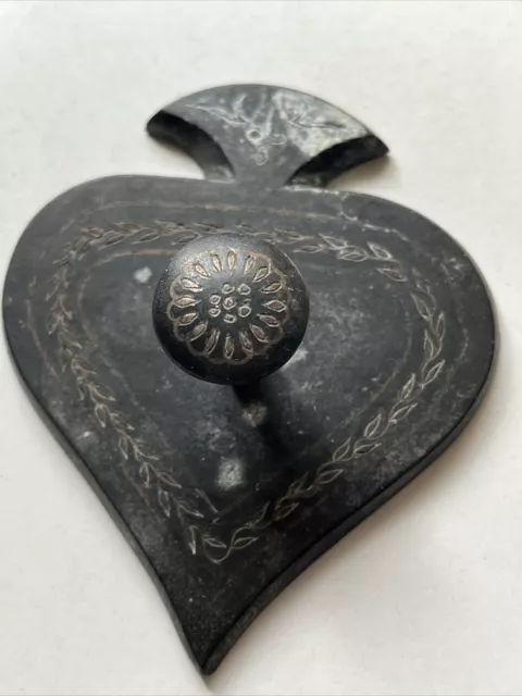 Bronze Heart shape  hanger handcrafted antique vintage