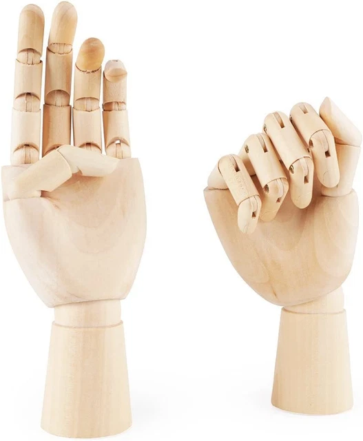 Kunst Holzhand, Künstler gelenkte Gelenkschaufensterpuppe Holzhand, geschnittene Figur