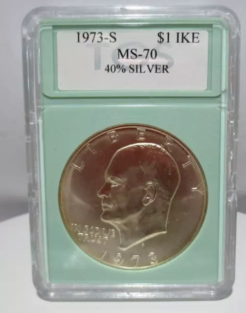 1973-S $1 Ike Dollar Coin 40% Silver (125159-3) 1973-S $1 Ike Dollar Coin 40% Silver (125159-3)