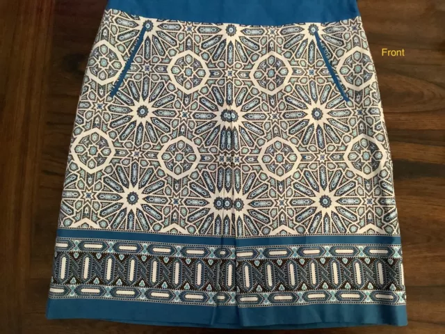 Ann Taylor Pencil Skirt Women’s 6P Blue And White