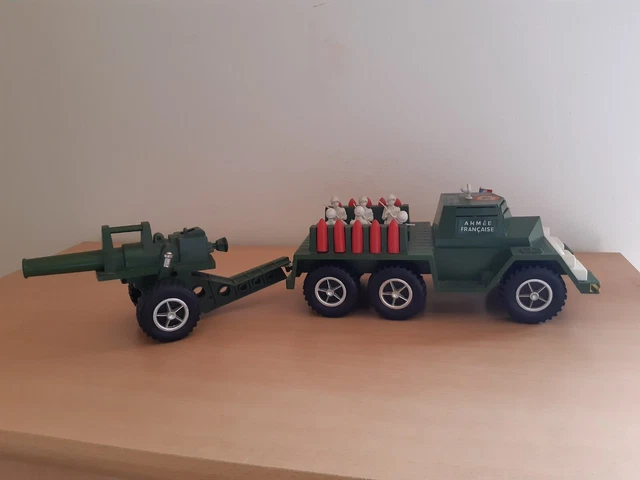 Camion Militaire MAN Transport De Troupes 1/50 - Jouet Plastique Vintage Allemagne De L'Ouest (occasion)