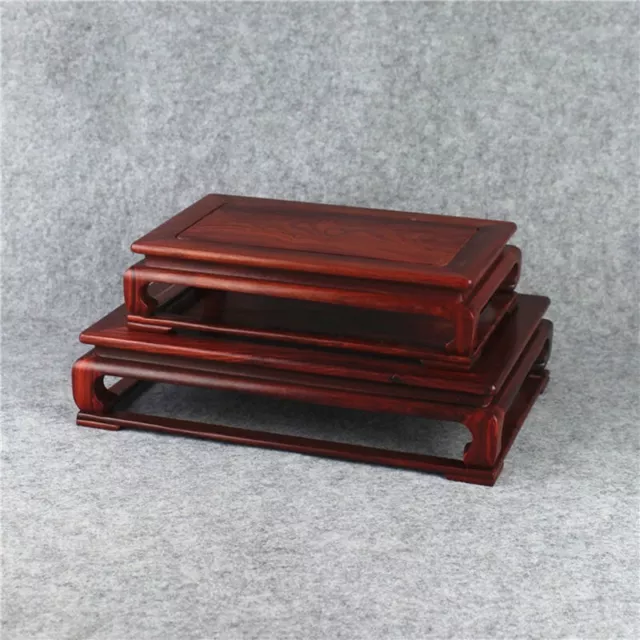 Old Chinese sandalwood handmade Rectangular Ming style tea table Base statue 904