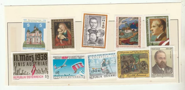 Österreich Sondermarken 1988 1989 postfrisch  Lot mit 10 Stück