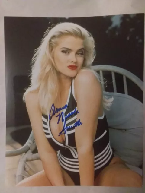 Anna Nicole Smith 8x10 Rare Autograph W/coa