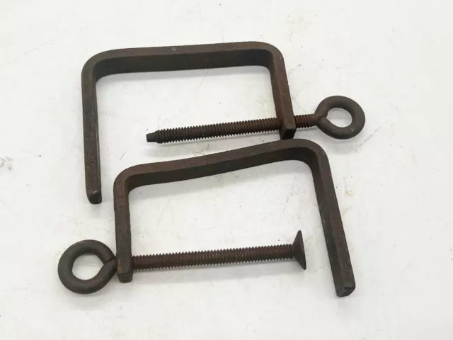 Vintage Pair Of C Clamps Diy Garage Engineering Tool