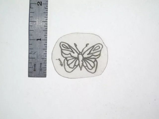 De Colección Años 60 Años 70 Tatuaje Flash Plantilla de Acetato Mariposa Pequeña Firmada BF2