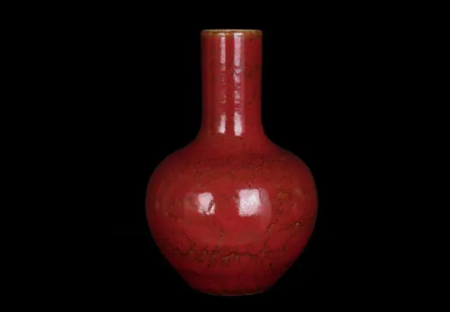 China 19. Jh. Qing Flaschenvase - A Chinese Sang de Boeuf Bottle Vase Chinois