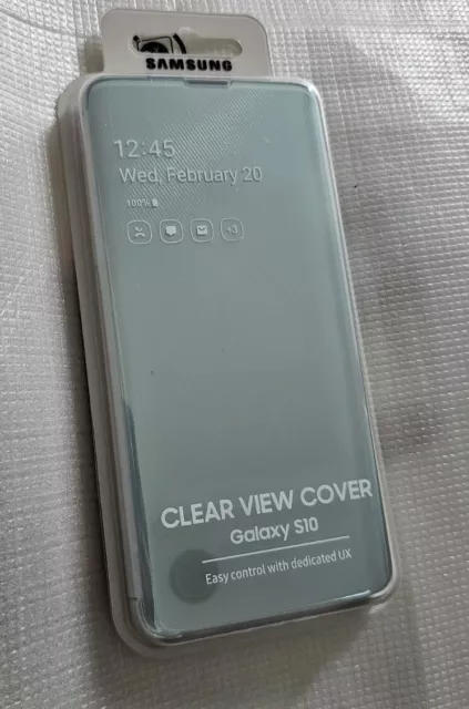 Genuine Samsung Galaxy S10 Clear View Flip Cover Case White